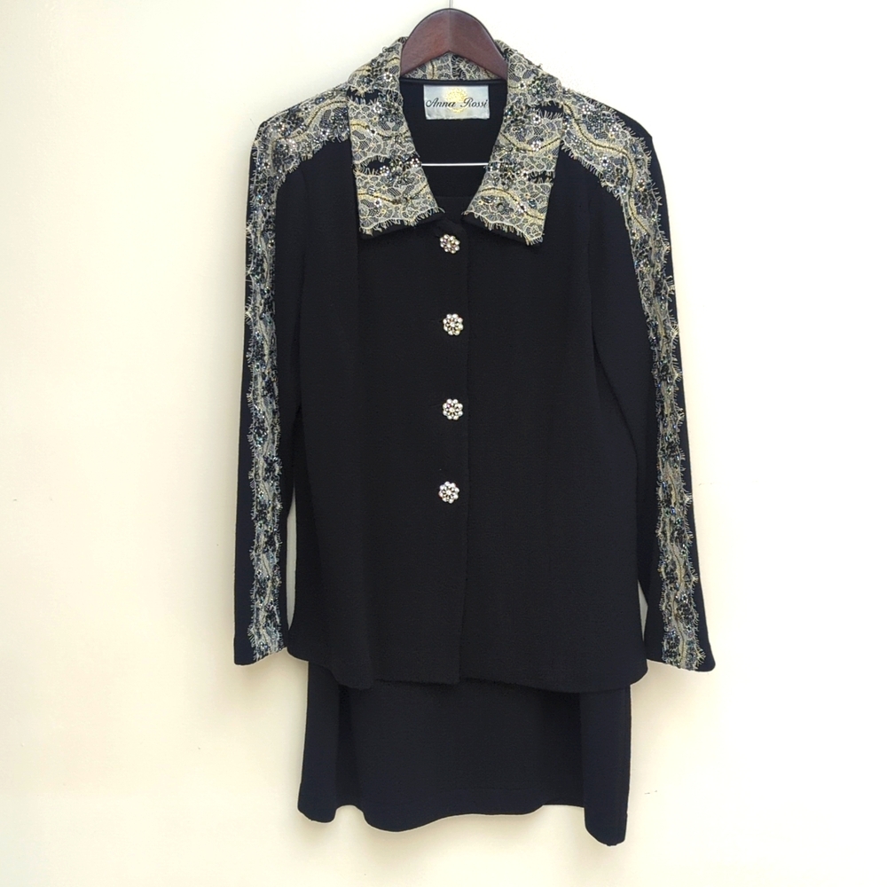 Beautiful Black Anna Rossi Suit